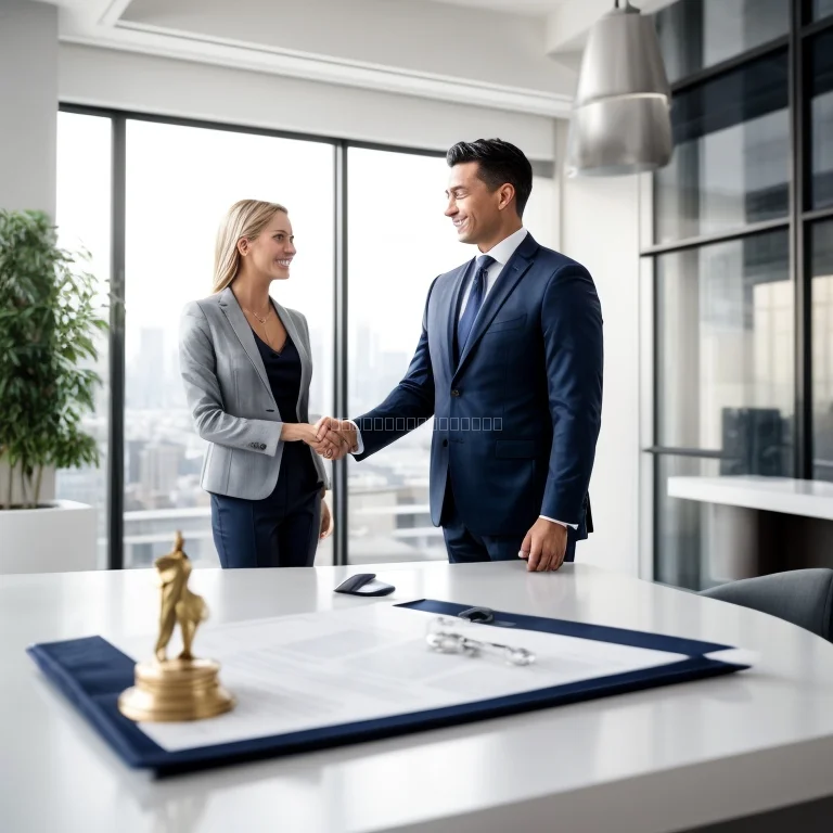 Handshake in front of a Toronto property